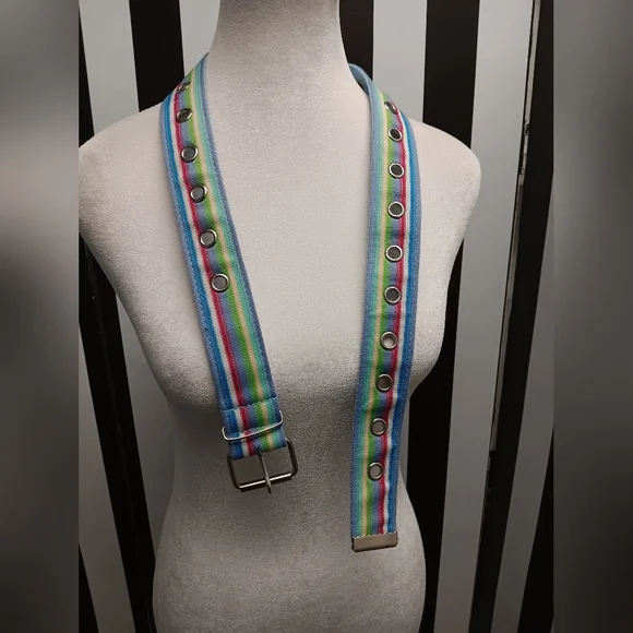 Rainbow canvas belt - Picture 6 of 6